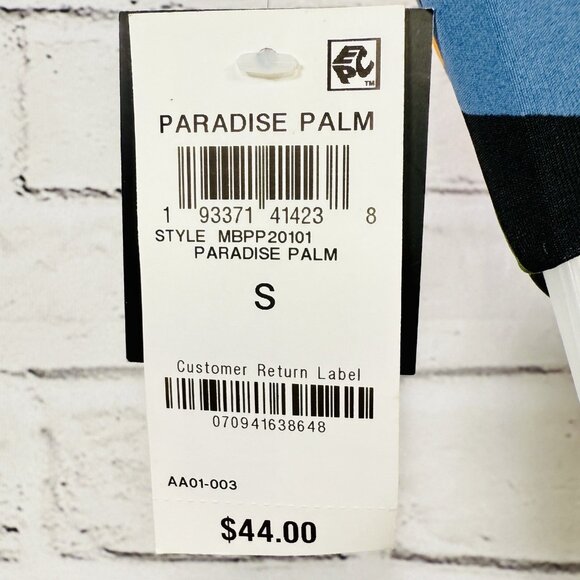 Bar III PARADISE PALM Printed Keyhole Bikini Swim Top, US Small NWT - Picture 8 of 8